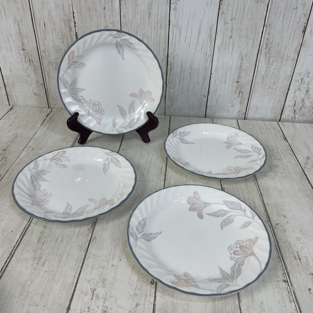 Corelle PINK TRIO SWIRL Salad /Dessert / Bread Plates 7.25" Set If 4